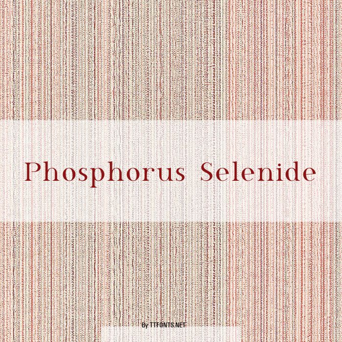 Phosphorus Selenide example